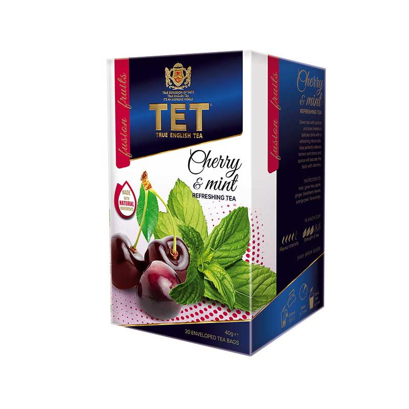 Herbata czarna TET Cherry & Mint 20x2g