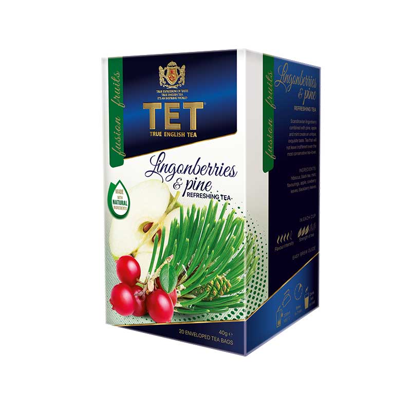 Herbata czarna TET Lingonberries & Pine 20x2g