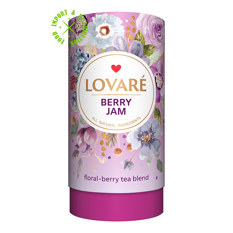 Herbata Lovare mieszanka kwiatowo jagodowa Berry Jam li艣膰 80g