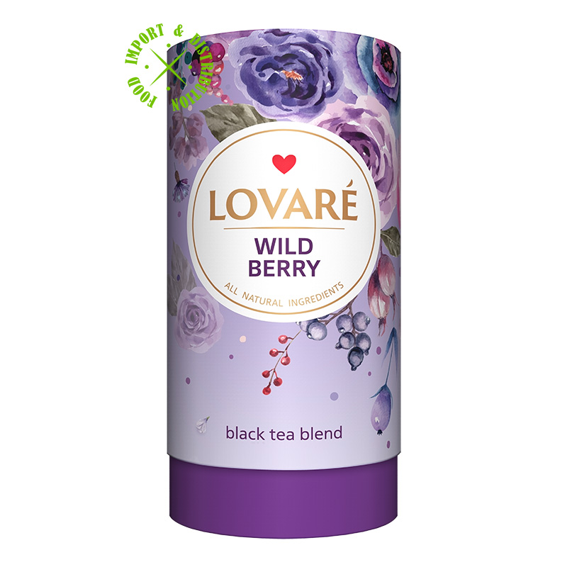 Herbata Lovare czarna z dzikimi jagodami Wild Berry li艣膰 80g