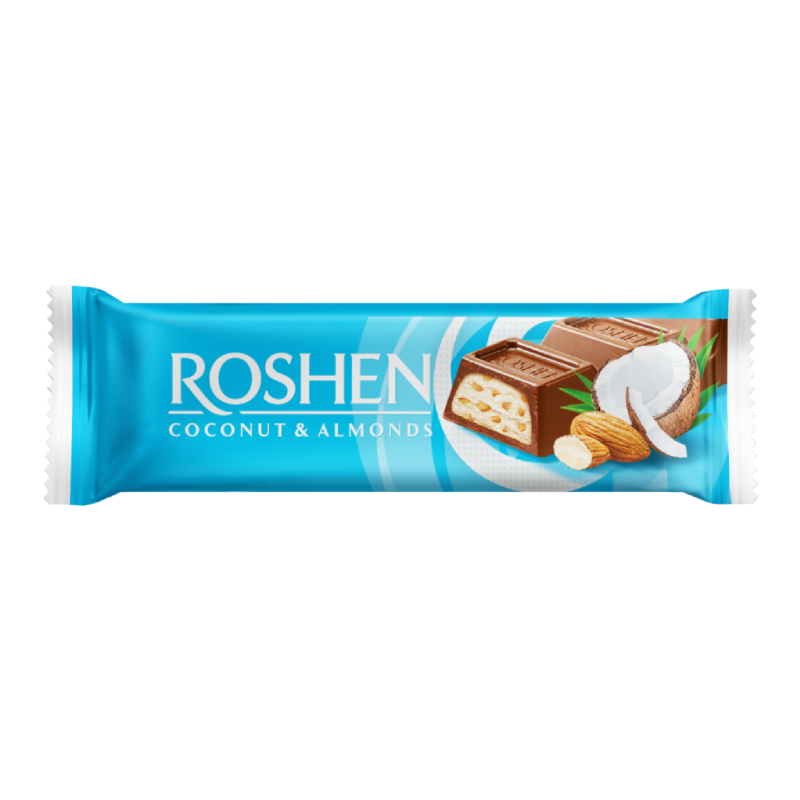 Roshen Baton czek. z nadzieniem o smaku kokos-migdał 38g/180szt
